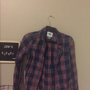 Old navy plaid shirt long sleeve